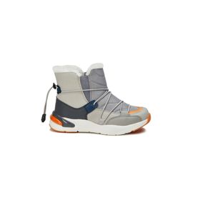 Vicco 21K.368 Gri Renk Kürklü Bilek Boy Kalın Taban Unisex Çocuk Botu