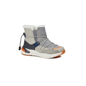 Vicco 21K.368 Gri Renk Kürklü Bilek Boy Kalın Taban Unisex Çocuk Botu