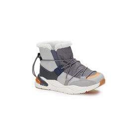 Vicco 21K.368 Gri Renk Kürklü Bilek Boy Kalın Taban Unisex Çocuk Botu