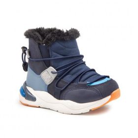 Vicco 21K.368 Lacivert Renk Kürklü Bilek Boy Kalın Taban Unisex Çocuk Botu