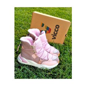 Vicco 21K.368 Pudra Renk Kürklü Bilek Boy Kalın Taban Unisex Çocuk Botu