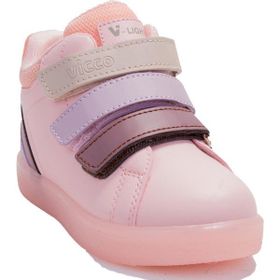 Vicco 220.F22K.180 Pudra Renk Bilek Boy Cırt Model Işıklı Unisex Çocuk Bot
