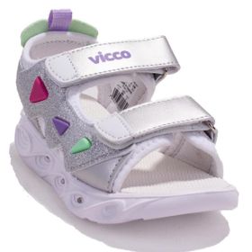 Vicco 321F24Y204CC Hilda Ortopedik Günlük Işıklı Beyaz Kız Çocuk Spor Sandalet