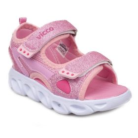 Vicco 332.B21Y189 Roy Phylon Işıklı Pembe Kız Çocuk Sandalet