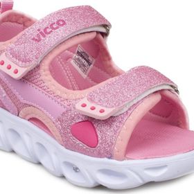 Vicco 332.B21Y189 Roy Phylon Işıklı Pembe Kız Çocuk Sandalet