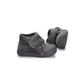 Vicco 959.E19K.445 Gri Renk Cırt Cırtlı Yarım Bilek Boy İlk Adım Bebek Panduf