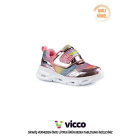 Vicco Işıklı Ortopedik Taban Kız Çocuk Günlük Ayakkabı