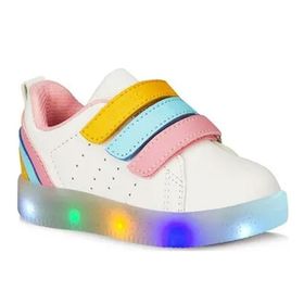 Vicco Sun Işıklı Beyaz Pembe Kız Çocuk Sneaker