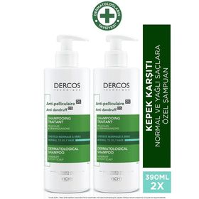 Vichy 2x390 ml Normal ve Yağlı Saçlar Dercos Anti Dandruff Kepek Karşıtı Şampuan
