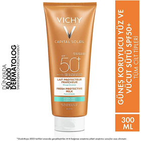 Vichy Capital Ideal Soleil SPF50+ 300 ml Çocuklar için Yüz ve Vücut Güneş Sütü