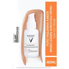 Vichy Capital Soleil UV Age Daily SPF50+ Tinted 50 ml Yaşlanma Karşıtı Güneş Koruyucu
