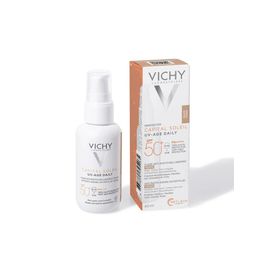 Vichy Capital Soleil UV-Age Daily SPF50+ Tinted Foto Yaşlanma Karşıtı Renkli 40 ml Yüz Güneş Kremi