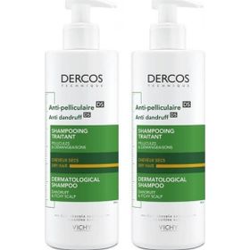 Vichy Dercos Anti Dandruff Kuru Saçlar 2x390 ml Kepek Karşıtı Şampuan