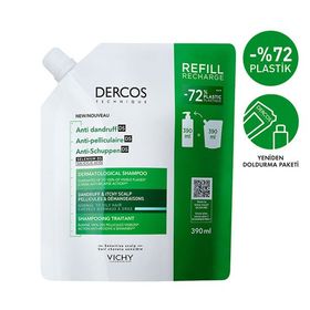 Vichy Dercos Anti-Dandruff Normal ve Yağlı Saçlar İçin Refill 390 ml Kepek Karşıtı Bakım Şampuanı