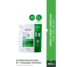 Vichy Dercos Anti Dandruff Refill 390 ML Kuru Saçlar Kepek Karşıtı Şampuan