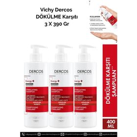 Vichy Dercos Energising Saç Dökülme Karşıtı 3x400 ml Şampuan