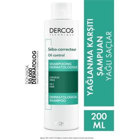 Vichy Dercos Sebo Correcteur Oil Control Yağlanma Karşıtı 200 ml Şampuan