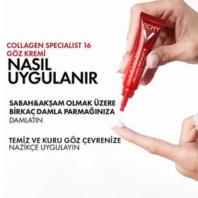 Vichy Liftactiv Collagen Specialist Yaşlanma Belirtilerine Karşı 15 ml Göz Bakım Kremi