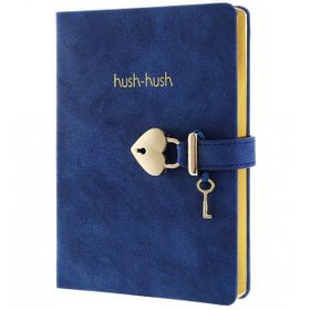Victoria's Journals 1331 Hush Hush Kilitli 13x18 cm 80 gr 160 Yaprak Çizgili Mavi Defter