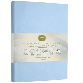 Victoria's Journals 15x21 cm Çizgili Mavi Smyth Pastel Defter