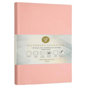 Victoria's Journals 15x21 cm Çizgili Pembe Smyth Pastel Defter