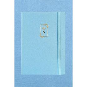 Victoria's Journals Bujo Keten A5 Lastikli 96 Yaprak Noktalı Açık Mavi Defter