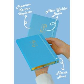 Victoria's Journals Bujo Mavi 96 Yaprak A5 160 gr Noktalı Keten Defter