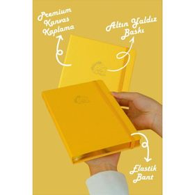 Victoria's Journals Bujo Sarı 96 Yaprak A5 160 gr Noktalı Keten Defter