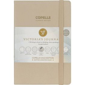 Victoria's Journals Copelle Gold 14x20 cm 57 gr 152 Yaprak 304 Sayfa Bej Noktalı Bujo Defter