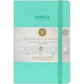 Victoria's Journals Copelle Gold 14x20 cm 57 gr 152 Yaprak 304 Sayfa Mint Yeşili Noktalı Bujo Defter