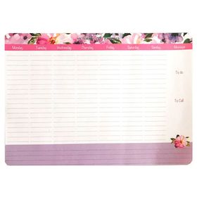Victoria's Journals Water Color Pink 17x24 Weekly Planner