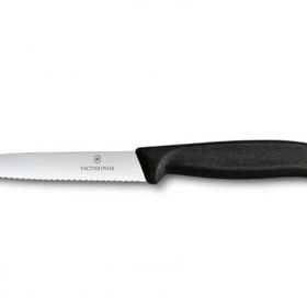 Victorinox 10 cm Testere ve Sivri Ağızlı Siyah Soyma Bıçağı