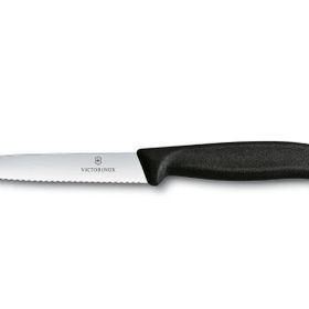 Victorinox 10 cm Testere ve Sivri Ağızlı Siyah Soyma Bıçağı
