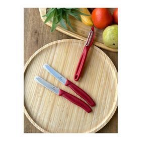 Victorinox 3'lü Soyacak Kırmızı Bıçak Seti