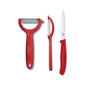 Victorinox 3'lü Soyacak Kırmızı Bıçak Seti