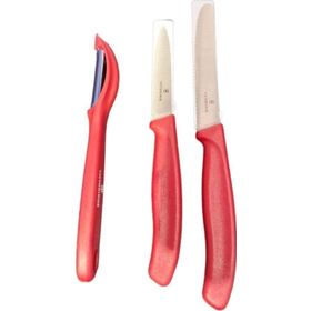 Victorinox 3'lü Soyacak Kırmızı Bıçak Seti