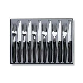 Victorinox 5.1233.12 12 Parça Siyah Çatal ve Bıçak