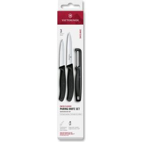 Victorinox 6.7113.33 Siyah Swiss Classic 3'lü Bıçak ve Soyacak Set