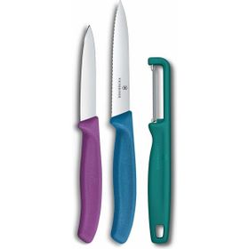 Victorinox 6.7116.33C1 Renkli Swiss Classic 3'lü Bıçak ve Soyacak Set