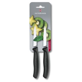 Victorinox 6.7633.B 8 cm Siyah 2'li Blisterli Tırtıklı Soyma Bıçağı