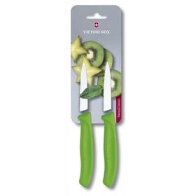 Victorinox 6.7636.L114B 8 cm Yeşil 2'li Blisterli Tırtıklı Soyma Bıçağı