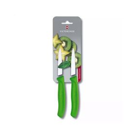 Victorinox 6.7636.L114B 8 cm Yeşil 2'li Blisterli Tırtıklı Soyma Bıçağı