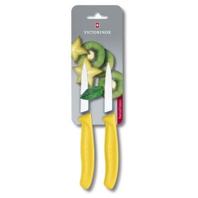Victorinox 6.7636.L118B 8 cm Sarı 2'li Blisterli Tırtıklı Soyma Bıçağı