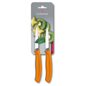 Victorinox 6.7636.L119B 8 cm Turuncu 2'li Blisterli Tırtıklı Soyma Bıçağı