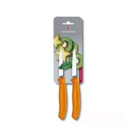 Victorinox 6.7636.L119B 8 cm Turuncu 2'li Blisterli Tırtıklı Soyma Bıçağı