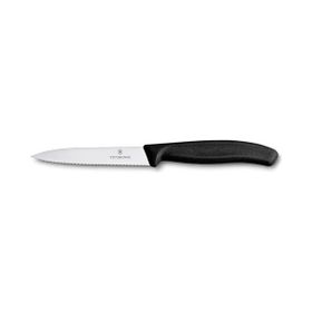 Victorinox 6.7733 Tırtıklı Sivri Siyah 10 cm Soyma Bıçağı
