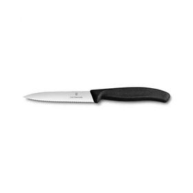 Victorinox 6.7733 Tırtıklı Sivri Siyah 10 cm Soyma Bıçağı