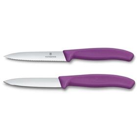Victorinox 6.7795.2C1 Mor Swiss Classic 2'li 10 cm Soyma Bıçağı Set