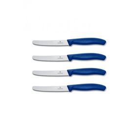Victorinox 6.7832 Swiss Classic 11 cm Mavi 4'lü Domates ve Sosis Bıçağı