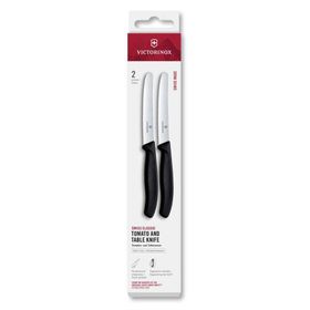 Victorinox 6.7833.B 11 cm Siyah 2'li Tırtıklı Blisterli Domates ve Sofra Bıçağı